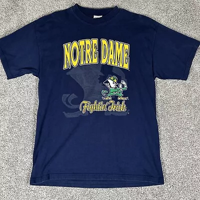 Notre Dame Fightin’ Irish Shirt Men’s XL Big Graphic Graphic T-Shirt VTG 90’s • $24.88