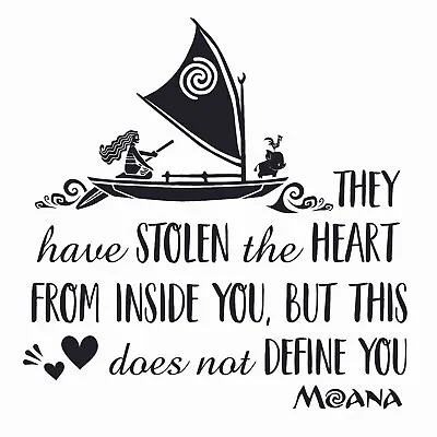 Vinyl Home Bedroom Moana Movie Quote | Hei Hei Moana & Pua Wall Art Decal Design • $16.99