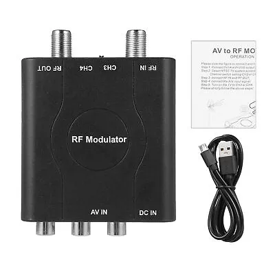 RF Modulator AV To RF Converter NTSC CH3/CH4 Channels Video Input  T6T8 • $13.90