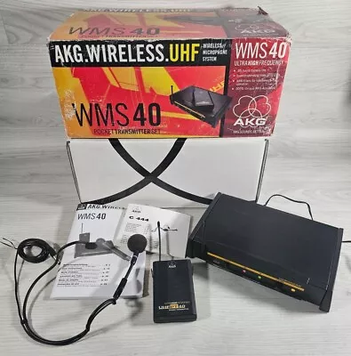 AKG WMS40 Pro Mini Wireless Headset Microphone System UHF Pocket Transmitter Set • £59.99