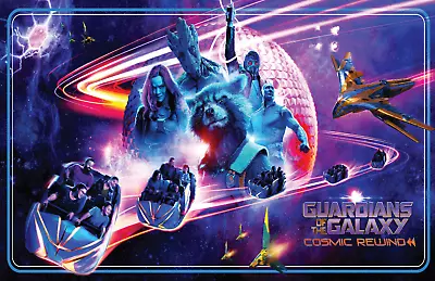 Epcot Guardians Of The Galaxy Cosmic Rewind Ride Attraction Horizontal Poster • $19.49