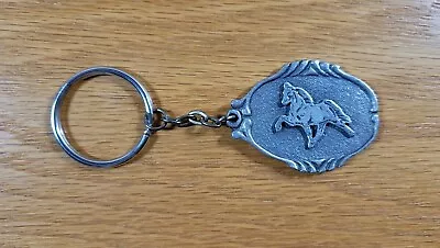 HORSE Logo Bronco Pony Stallion Colt Mare Metal Collectible Key Ring Key Chain • $6.59