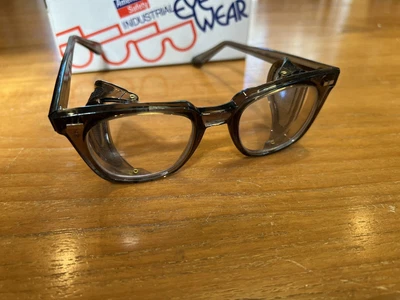 $99 • Buy Vintage American Safety Industrial  Protective Eyewear Optical Glasses NOS Geek
