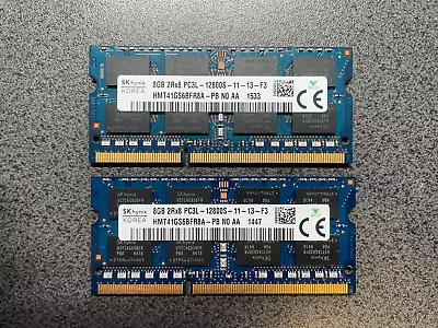 16GB (2 X 8GB Hynix HMT41GS6BFR8A PC3L-12800S DDR3-1600 1.35V Non-ECC SOSIMM) • £19.99