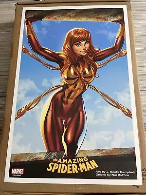 J SCOTT CAMPBELL MARY JANE IRON SPIDER SPIDER-MAN 11x17 ART PRINT 2016 • $29.99