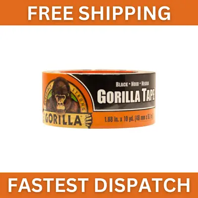 Heavy Duty Black Duct Tape Gorilla Tough Weather Resistant Large 10 Yard Roll • $7.05