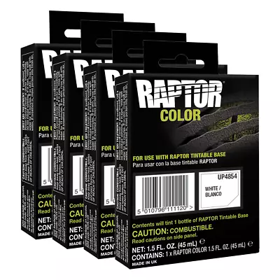 U-POL 4854 Raptor White Color Tint Pouch For 4L Truck Bed Liner Kit 4 Pack • $90.34