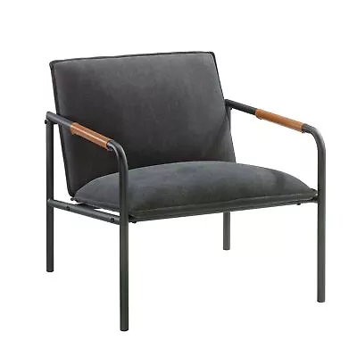 Sauder Boulevard Cafe Metal Lounge Chair Charcoal Gray Finish • $119.99