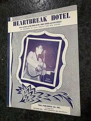 Vintage Sheet Music Elvis Presley 1956 Heartbreak Hotel • $1.99