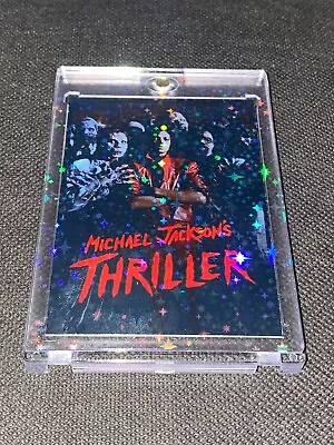 £12.13 • Buy Michael Jackson Thriller Mini Poster Holographic Refractor Card In Sparkle Case