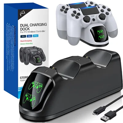 $23.99 • Buy PS4 Controller Dual Fast Charger Dock Station Charging Stand For PlayStation 4