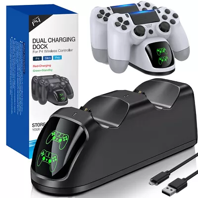 $19.19 • Buy PS4 Controller Dual Fast Charger Dock Station Charging Stand For PlayStation 4