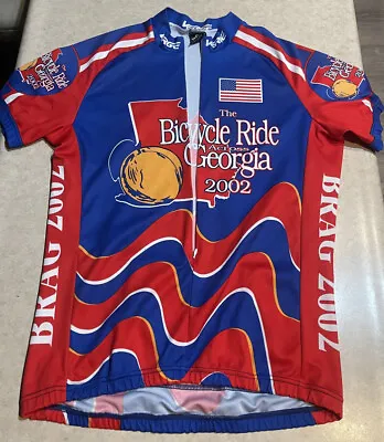 Verge Cycling Bike Jersey Fusee The Bicycle Ride Across Georgia 2002 Size XL • $14.17