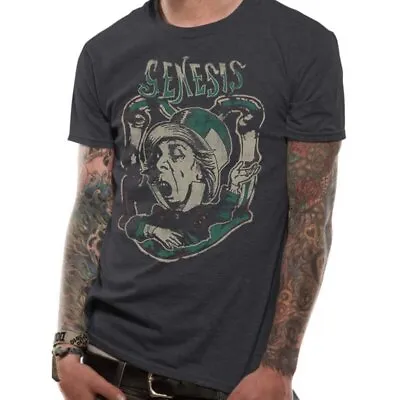 Officially Licensed Genesis Mad Hatter Mens Charcoal Grey T Shirt Genesis Tee • £14.50
