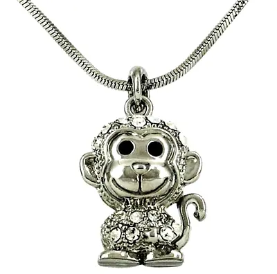 Adorable Little Monkey 3D Pendant And Necklace Gift Boxed Fashion Jewelry • $12.95