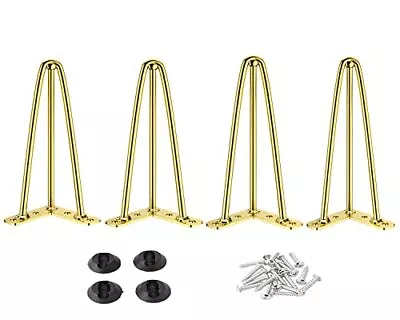 8 Inch Hairpin Table Legs With 1/2” Dia 3-Rods Metal Furniture Legs For Coffe... • $32.42