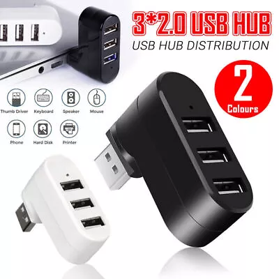 3 Port USB HUB Distribution Splitter Adapter Super Speed Data Hub For Laptop PC • $6.25