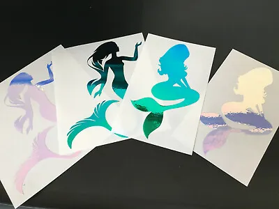 Mermaid Custom Die Cut Vinyl Cool Car Truck Holographic Decal Stickers • $2.50