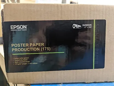 EPSON Poster Paper Production (175) S450225 17  X  200' Epson Paper Roll 17 Inch • $65