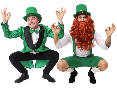 £23.99 • Buy Leprechaun Costume Choice Green Adults St Patricks Day Irish Green Fancy Dress