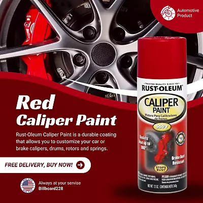 Red Caliper Coat Spray Paint High Temperature Brake Dust Resistant 900F 12 Oz US • $18.96