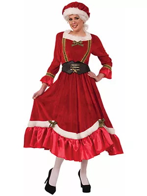 Women's Sexy Mrs Santa Claus Red Dress Christmas Holiday Costume Plus Size 16-22 • $53.98