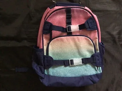 Pottery Barn Kids Mackenzie Rainbow OmbrÉ Sparkle Glitter Backpack Large No Tags • $55