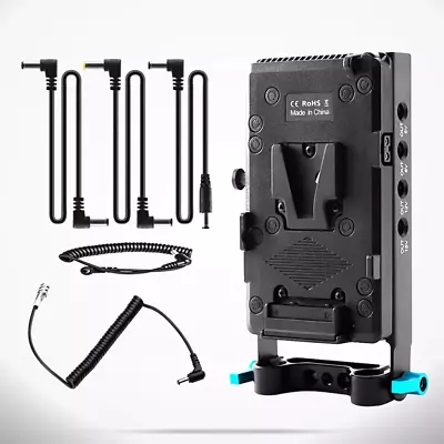 Hridz VMP-6P V-Mount Battery Adapter Plate With 5 Cables For BMPCC 4K 6K • $241.99