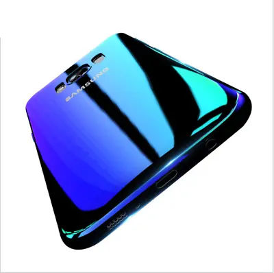 Blu Ray Gradient Colour Mirror Hard Back Case Cover For IPhone 6/7/8/X Samsung  • £3.99