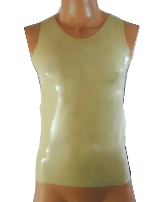 Mens Rubber Latex Translucent T-shirt Vest Top Muscle T-shirt All Sizes. • £36