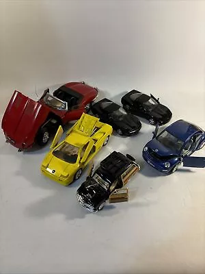 Yellow Trademark Lamborghini Diablo 1:18 Scale & 5 Others Die Cast Cars Lot Of 6 • $19.99