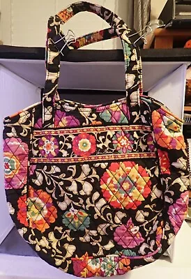 VERA BRADLEY  SUZANI Bucket Style Holiday Tote Bag Purse  - Retired Pattern • $26.99