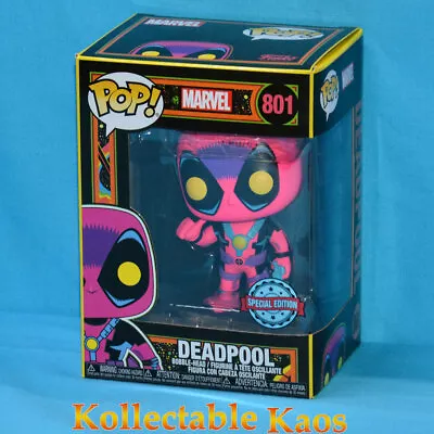 Deadpool - Deadpool Blacklight Pop! Vinyl Figure (RS) #801 • $23