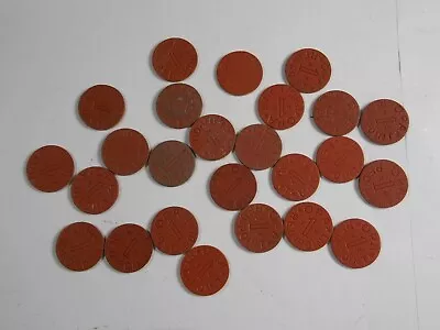 Lot Of 25 Vintage WWII World War II OPA Red Food Ration Tokens • $9.99