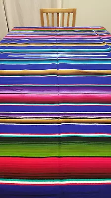 £91.58 • Buy Mexican Premium Quality Sarape, Extra Large, Blanket, Rug, Picnic, Throw, Decor