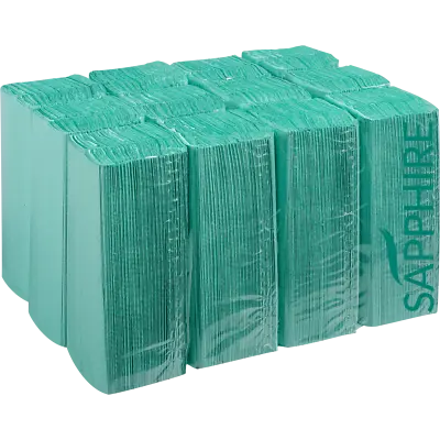 2400 Sheets Sapphire Green C-Fold Paper Hand Towels C Fold For School Dispenser • £14.99