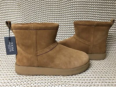 UGG Classic Mini Chestnut Waterproof Sheepskin Boots Size US 8.5 Womens • $149