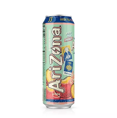 Arizona Fallout Green Tea Georgia Peach Energy Drink Can Vault-Tec 22oz • $40