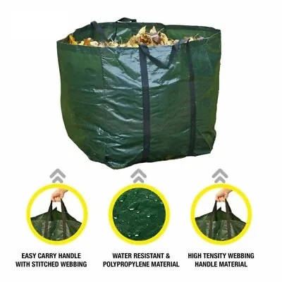 £4.07 • Buy Garden Waste Bags - Heavy Duty Large Refuse Storage Sacks With Handles