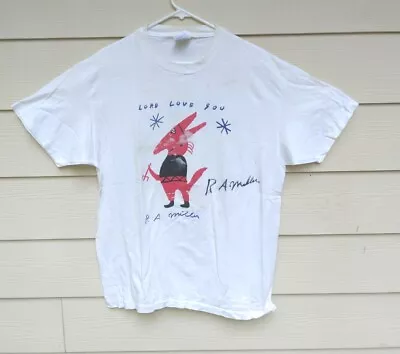 RARE  SIGNED  Lord Love You DEVIL Folk Art T-SHIRT By  GA Artist R. A. MILLER • $248