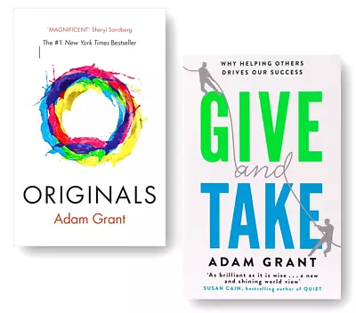 $41.34 • Buy Originals, Give And Take By Adam Grant 2 Books Collection Set NEW Paperback 2020