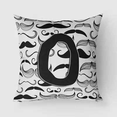 Moustache Initial Fabric Decorative Pillow Letter O • $46.68