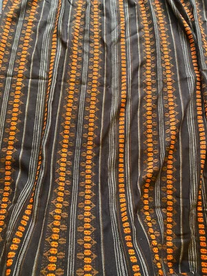 £24.99 • Buy Vintage Retro 1960's 70s Floral Brown Curtains 60” Drop 30” Width 75 X 150 Cm X2