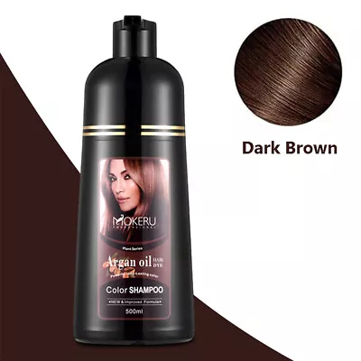 Hair Dye Color Shampoo 500ml Instant Fast Permanent Natural Coconut DYE Color • £11.69