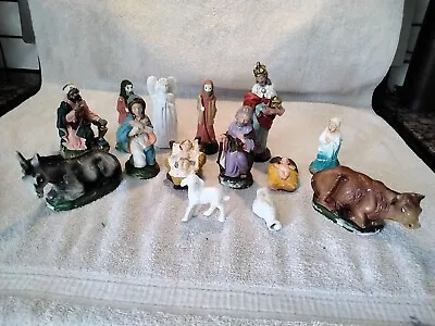 Vintage Nativity Pieces Figurines Italy Christmas Manger • $6