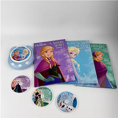 Disney Frozen Deluxe Book Set Music Player With 3 Storybooks 3 Music Cds • $24