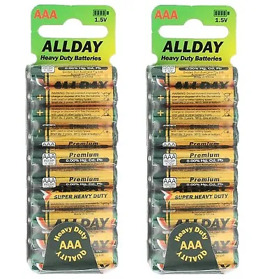 20pcs ALLDAY AAA Batteries Heavy Duty Extra Long Life Battery Brand New • $10.50