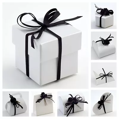 £3.75 • Buy Glossy White Wedding Favour Boxes -Luxury Party/Christening Gift Favor. Box Only