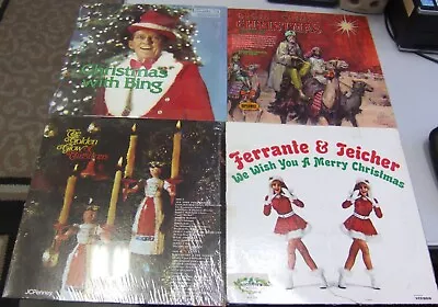 Vintage 4pc Lot Traditional Christmas Music LP Records Bing Ferrante Orchestra • $20