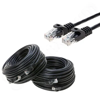 CAT6e/CAT6 Ethernet LAN Network RJ45 Patch Cable Black 25FT- 200FT Multipack LOT • $339.69